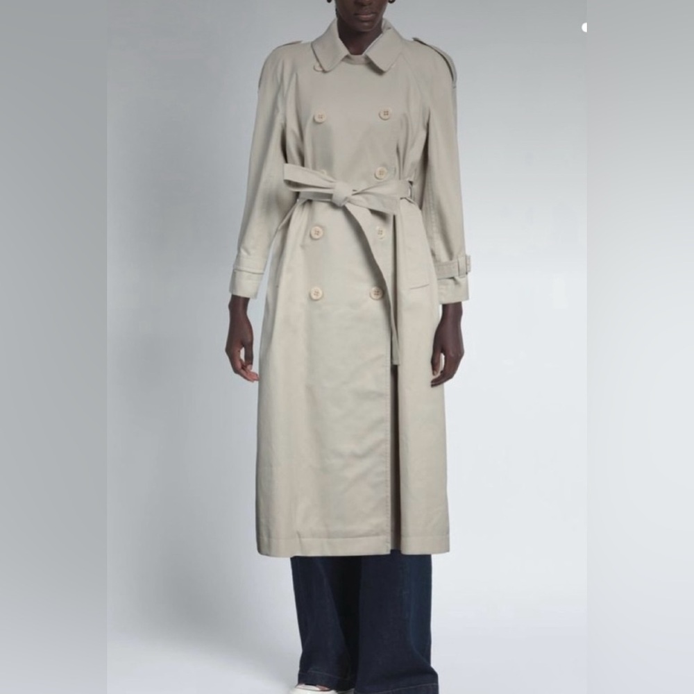 NWT Rodebjer Lois double-breasted trench coat. Stone Beige. $1790. S/M